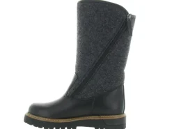 apres ski bottes fourrees - Chaussure neige - femme - Nubuck - Noir - La thuile