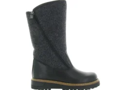 apres ski bottes fourrees - Chaussure neige - femme - Nubuck - Noir - La thuile