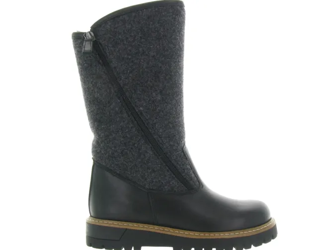 apres ski bottes fourrees - Chaussure neige - femme - Nubuck - Noir - La thuile