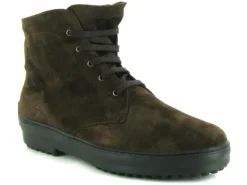 apres ski bottes fourrees - Chaussure neige - femme - Cuir - Marron - La thuile