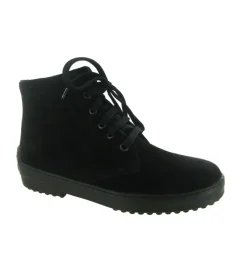 apres ski bottes fourrees - Chaussure neige - femme - Cuir - Noir - La thuile