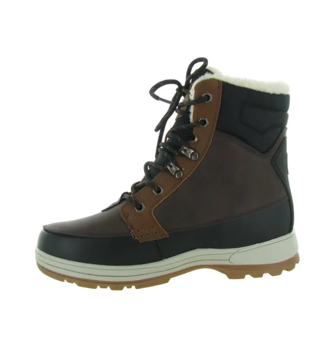 apres ski bottes fourrees - Chaussures neige - homme - Synthétique - Marron - Kimberfeel