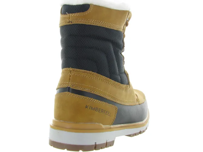 apres ski bottes fourrees - Chaussures neige - homme - Synthétique - Jaune - Kimberfeel