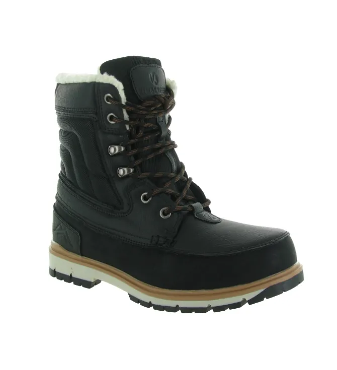 apres ski bottes fourrees - Chaussures neige - homme - Synthétique - Noir - Kimberfeel