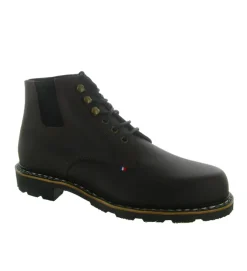 apres ski bottes fourrees - Chaussures neige - homme - Cuir - Marron - Le soulor