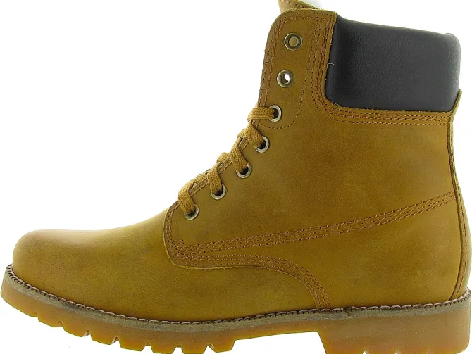 apres ski bottes fourrees - Chaussures neige - homme - Cuir - Jaune - Panama jack