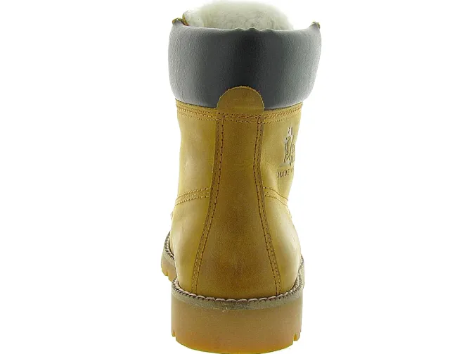 apres ski bottes fourrees - Chaussures neige - homme - Cuir - Jaune - Panama jack