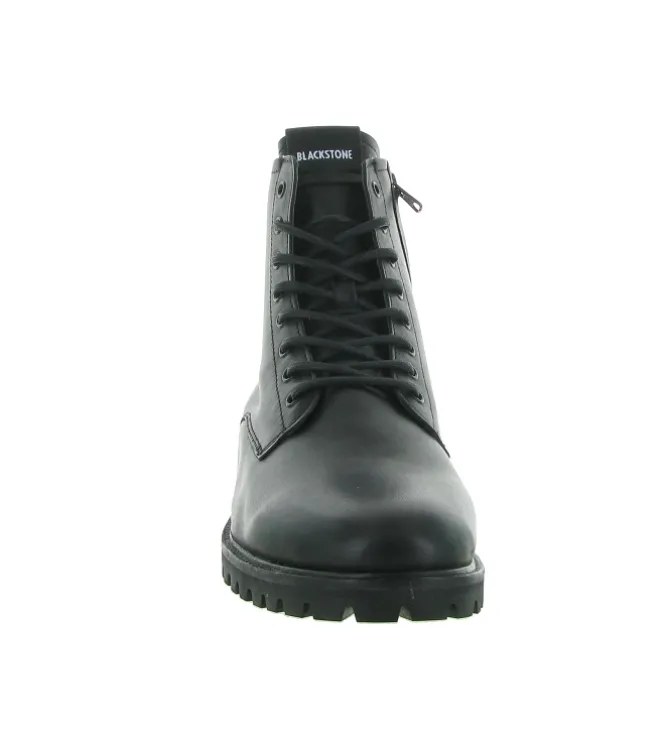 apres ski bottes fourrees - Chaussures neige - homme - Cuir - Noir - Black stone