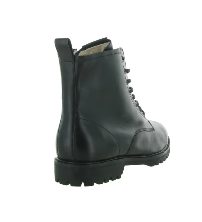 apres ski bottes fourrees - Chaussures neige - homme - Cuir - Noir - Black stone