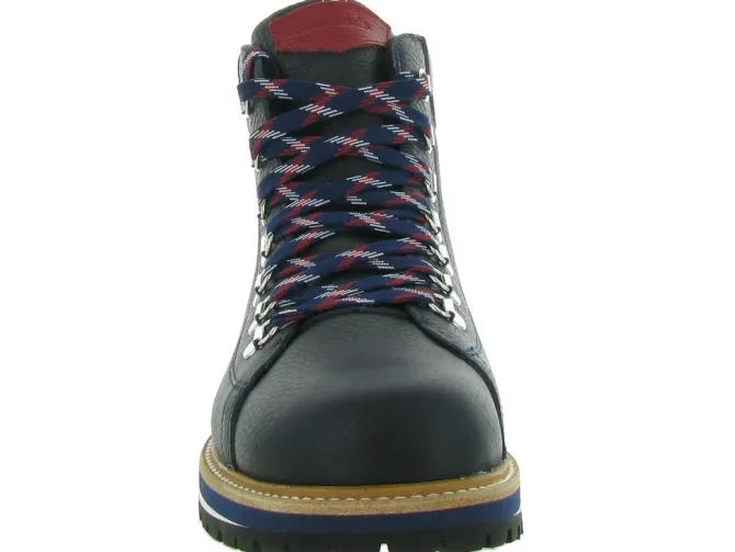 apres ski bottes fourrees - Chaussures neige - homme - Cuir - Bleu Marine - Oscar