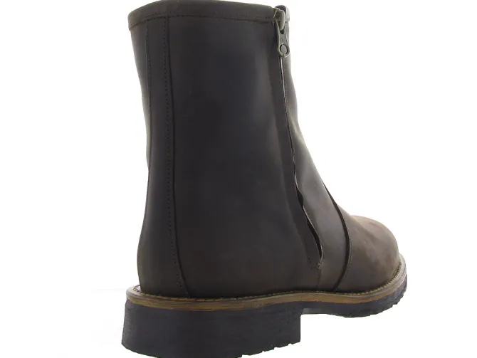 apres ski bottes fourrees - Chaussures neige - homme - Cuir - Marron - La thuile