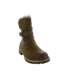 apres ski bottes fourrees - Chaussure neige - femme - Synthétique - Marron - Kimberfeel