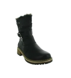 apres ski bottes fourrees - Chaussure neige - femme - Synthétique - Noir - Kimberfeel