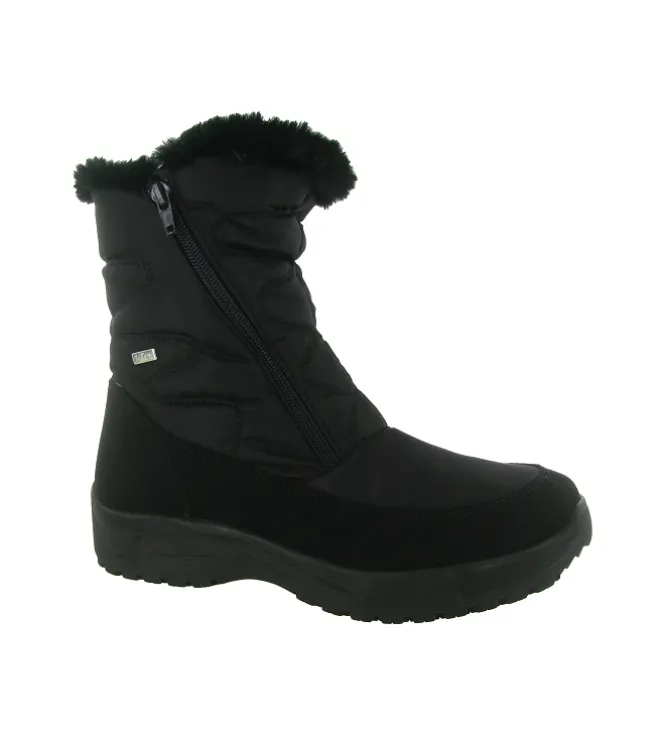 apres ski bottes fourrees - Chaussure neige - femme - Synthétique - Noir - Jacalu
