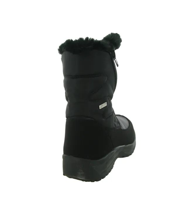 apres ski bottes fourrees - Chaussure neige - femme - Synthétique - Noir - Jacalu