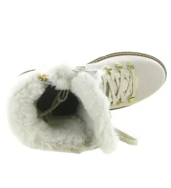 apres ski bottes fourrees - Chaussure neige - femme - Cuir - Blanc - New italia shoes