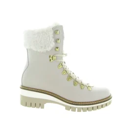 apres ski bottes fourrees - Chaussure neige - femme - Cuir - Blanc - New italia shoes