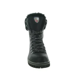 apres ski bottes fourrees - Chaussure neige - femme - Cuir - Noir - New italia shoes