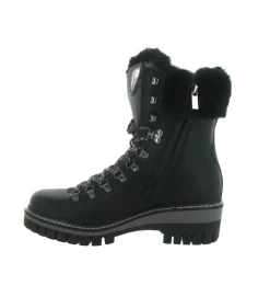 apres ski bottes fourrees - Chaussure neige - femme - Cuir - Noir - New italia shoes