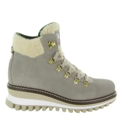 apres ski bottes fourrees - Chaussure neige - femme - Nubuck - Gris - New italia shoes