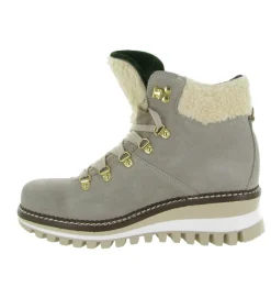 apres ski bottes fourrees - Chaussure neige - femme - Nubuck - Gris - New italia shoes