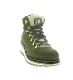 apres ski bottes fourrees - Chaussure neige - femme - Nubuck - Kaki - New italia shoes