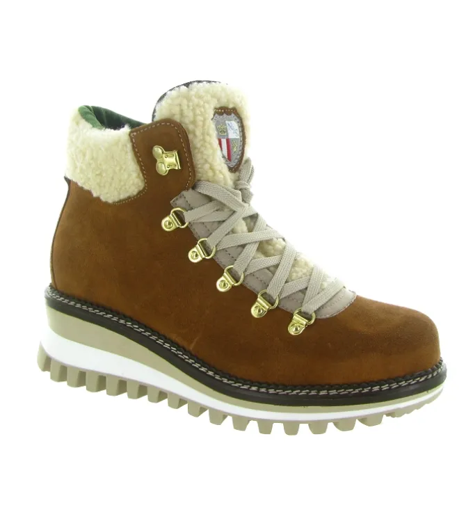 apres ski bottes fourrees - Chaussure neige - femme - Nubuck - Marron - New italia shoes