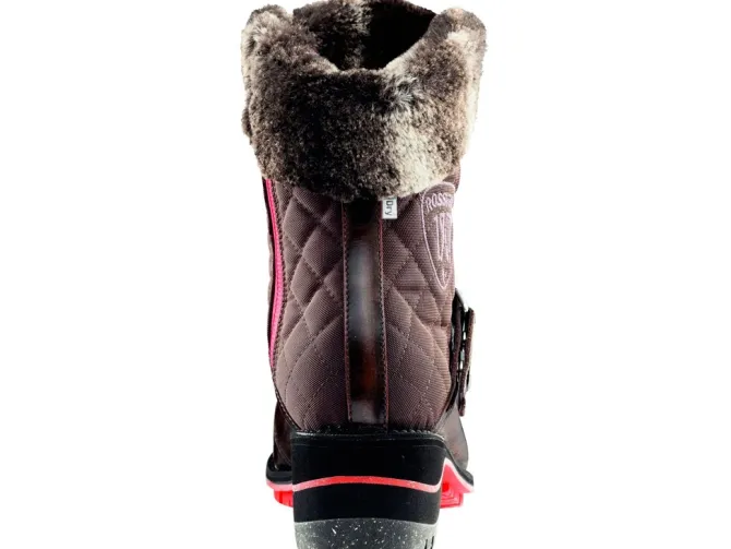 apres ski bottes fourrees - Chaussure neige - femme - Cuir - Marron - Rossignol