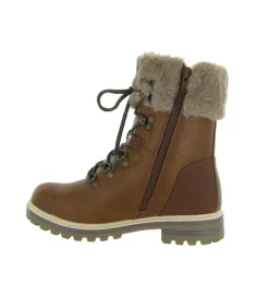 apres ski bottes fourrees - Chaussure neige - femme - Synthétique - Marron - Kimberfeel