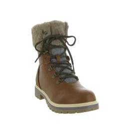 apres ski bottes fourrees - Chaussure neige - femme - Synthétique - Marron - Kimberfeel