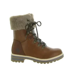 apres ski bottes fourrees - Chaussure neige - femme - Synthétique - Marron - Kimberfeel