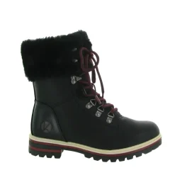 apres ski bottes fourrees - Chaussure neige - femme - Synthétique - Noir - Kimberfeel