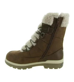 apres ski bottes fourrees - Chaussure neige - femme - Synthétique - Marron - Kimberfeel