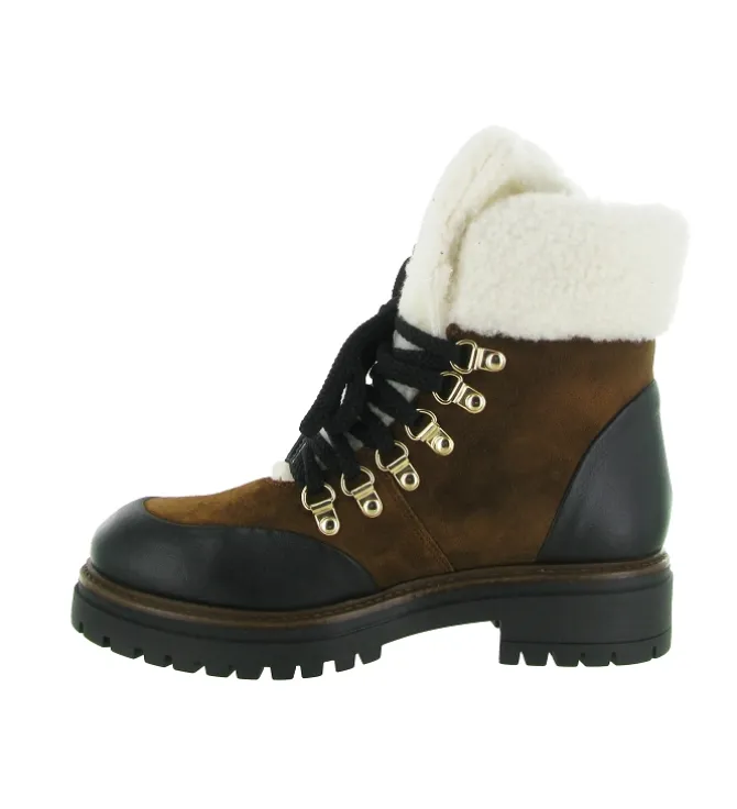 apres ski bottes fourrees - Chaussure neige - femme - Nubuck - Marron - Armando
