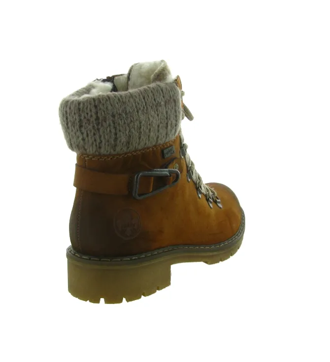 apres ski bottes fourrees - Chaussure neige - femme - Synthétique - Marron - Rieker
