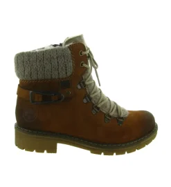 apres ski bottes fourrees - Chaussure neige - femme - Synthétique - Marron - Rieker