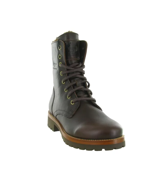 apres ski bottes fourrees - Chaussure neige - femme - Cuir - Marron - Panama jack