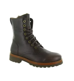 apres ski bottes fourrees - Chaussure neige - femme - Cuir - Marron - Panama jack