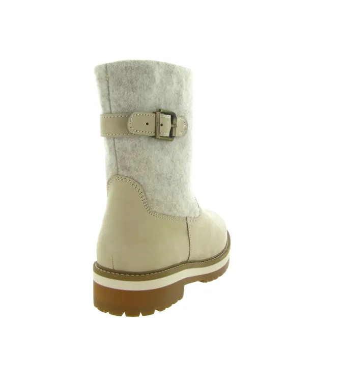apres ski bottes fourrees - Chaussure neige - femme - Nubuck - Beige - La thuile