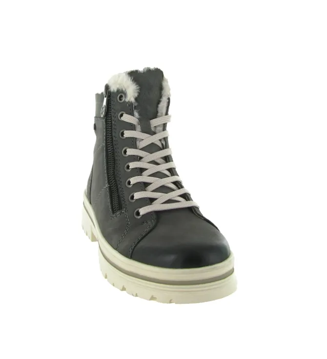 apres ski bottes fourrees - Chaussure neige - femme - Cuir - Gris - Remonte