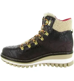 apres ski bottes fourrees - Chaussure neige - femme - Cuir - Marron - New italia shoes