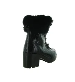 apres ski bottes fourrees - Chaussure neige - femme - Cuir - Noir - New italia shoes