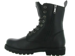 apres ski bottes fourrees - Chaussure neige - femme - Cuir - Noir - Panama jack