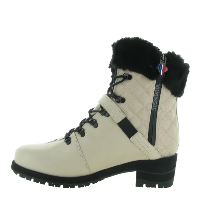 apres ski bottes fourrees - Chaussure neige - femme - Cuir - Beige - Rossignol