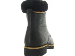 apres ski bottes fourrees - Chaussure neige - femme - Cuir - Noir - Panama jack