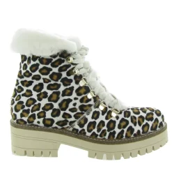 apres ski bottes fourrees - Chaussure neige - femme - Cuir - Léopard - Armando