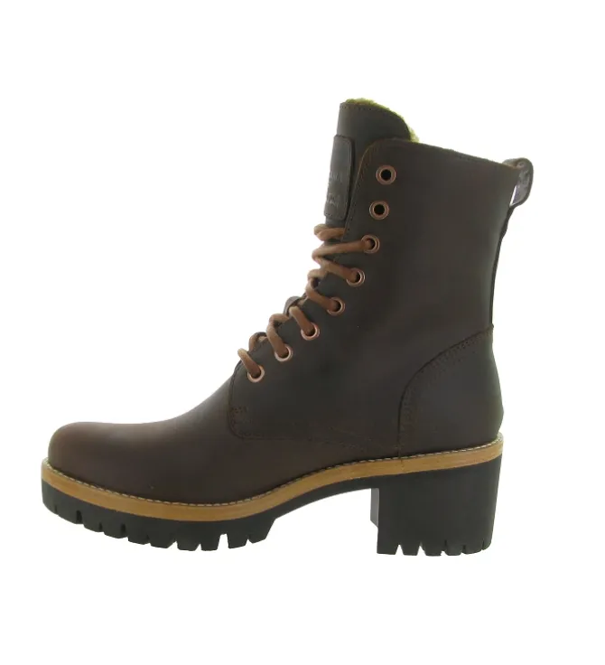 apres ski bottes fourrees - Chaussure neige - femme - Cuir - Marron - Panama jack
