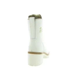 apres ski bottes fourrees - Chaussure neige - femme - Cuir - Blanc - Panama jack