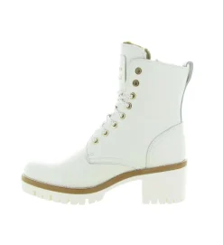 apres ski bottes fourrees - Chaussure neige - femme - Cuir - Blanc - Panama jack