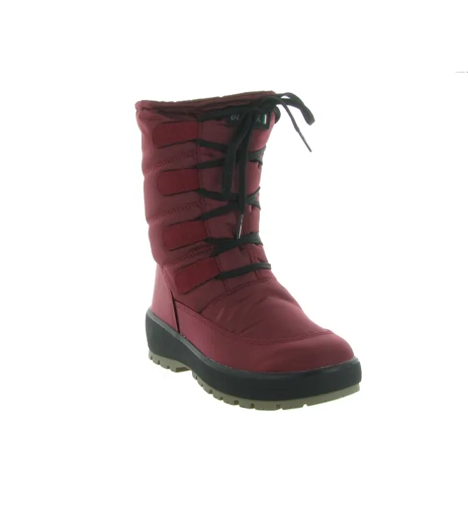 apres ski bottes fourrees - Chaussure neige - femme - Synthétique - Bordeaux - Olang
